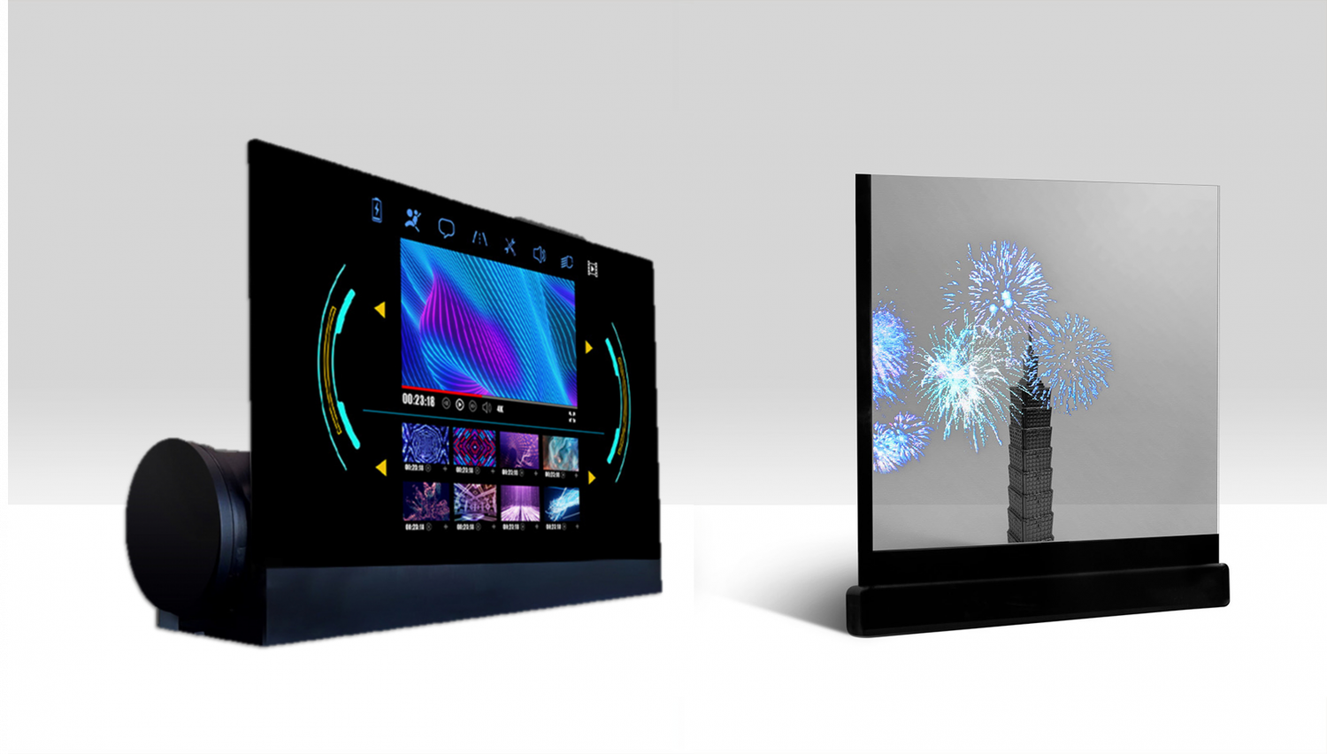 可捲式、折疊性、高透明